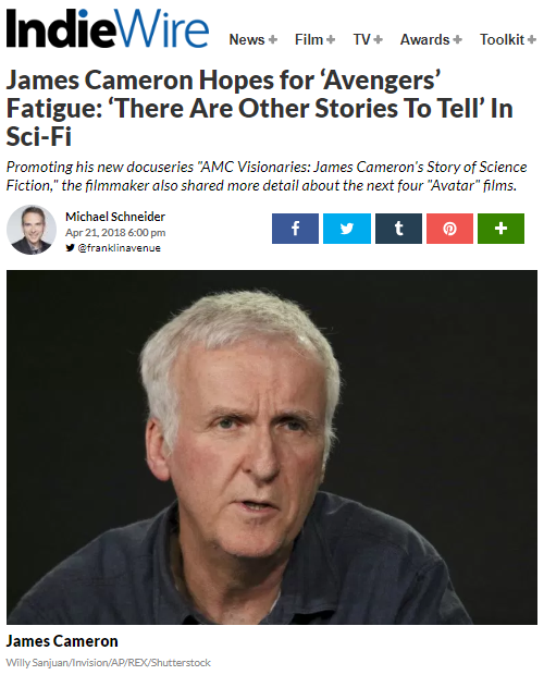 james cameron avengers fatigue