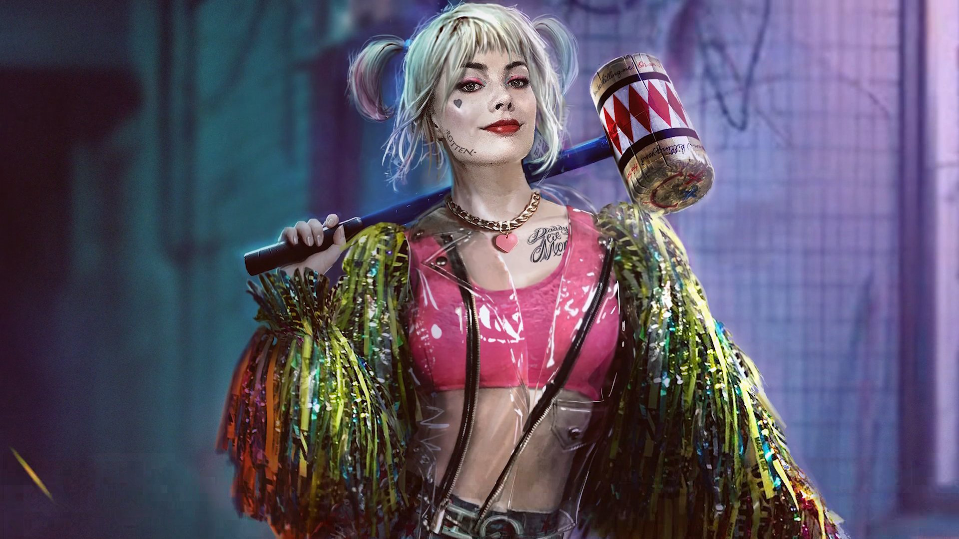 Harley Quinn Hundeleine – 4 Fuß (ca. 1,2 M) Lang, 1 Zoll Breit, Schwarz/türkis/fuchsia, Offiziell Lizenziert Von DC